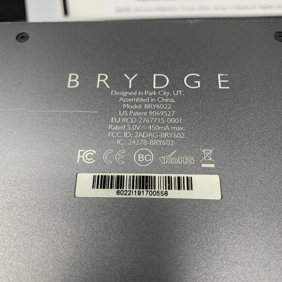 Brydge 12.9 Pro Keyboard iPad Pro 3rd Gen Cover No Oem Cable - Picture 9 of 11